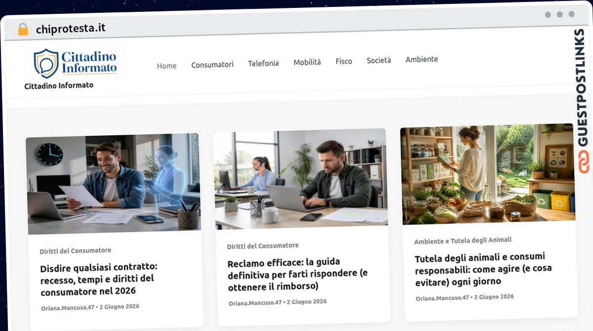 Publish Guest Post on chiprotesta.it