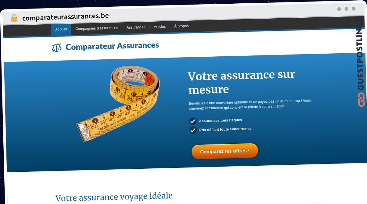 Publish Guest Post on comparateurassurances.be