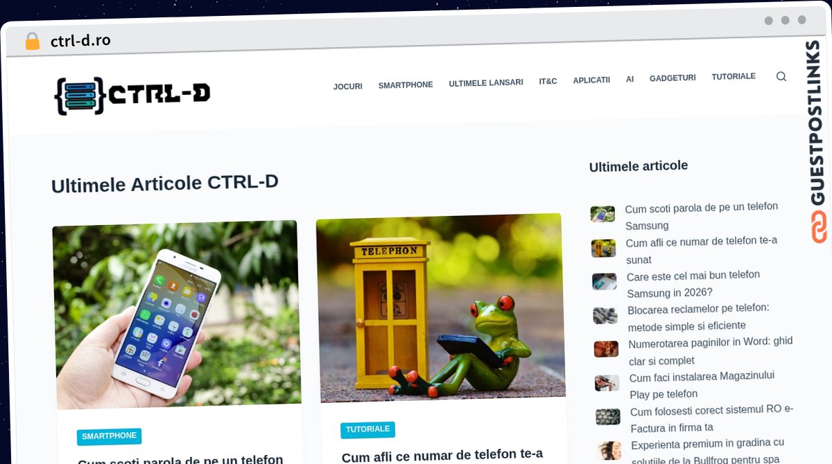 Publish Guest Post on ctrl-d.ro