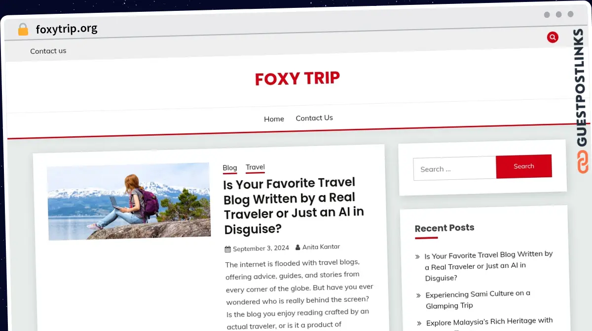 Publish Guest Post on foxytrip.org