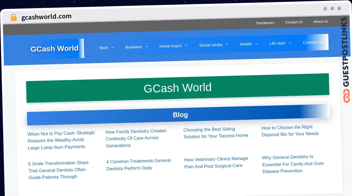 Publish Guest Post on gcashworld.com