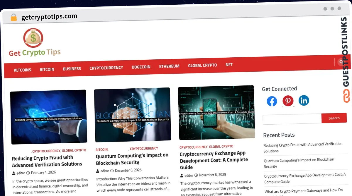Publish Guest Post on getcryptotips.com