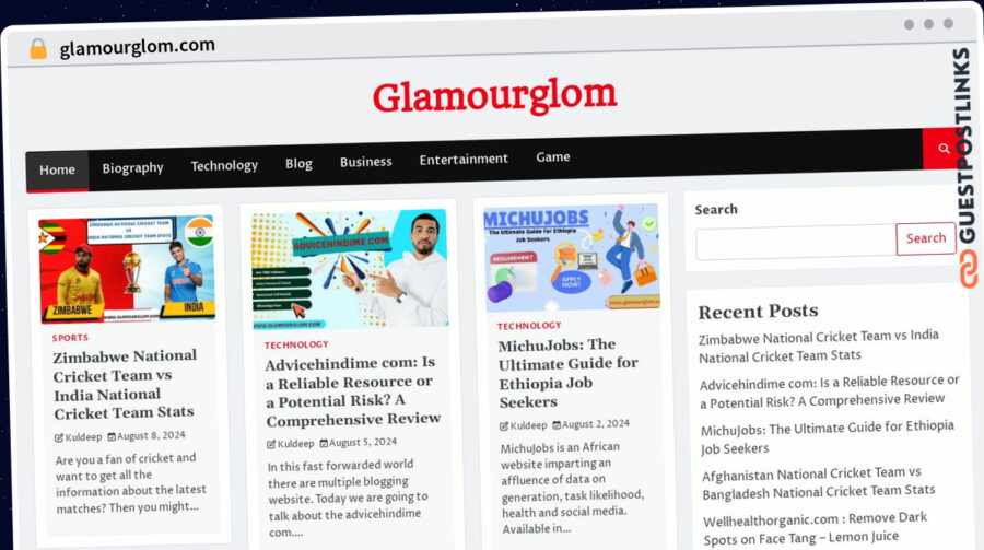 Publish Guest Post on glamourglom.com