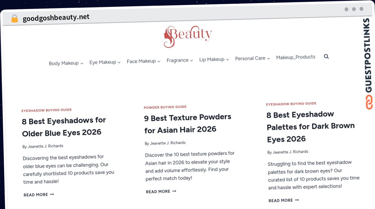 Publish Guest Post on goodgoshbeauty.net