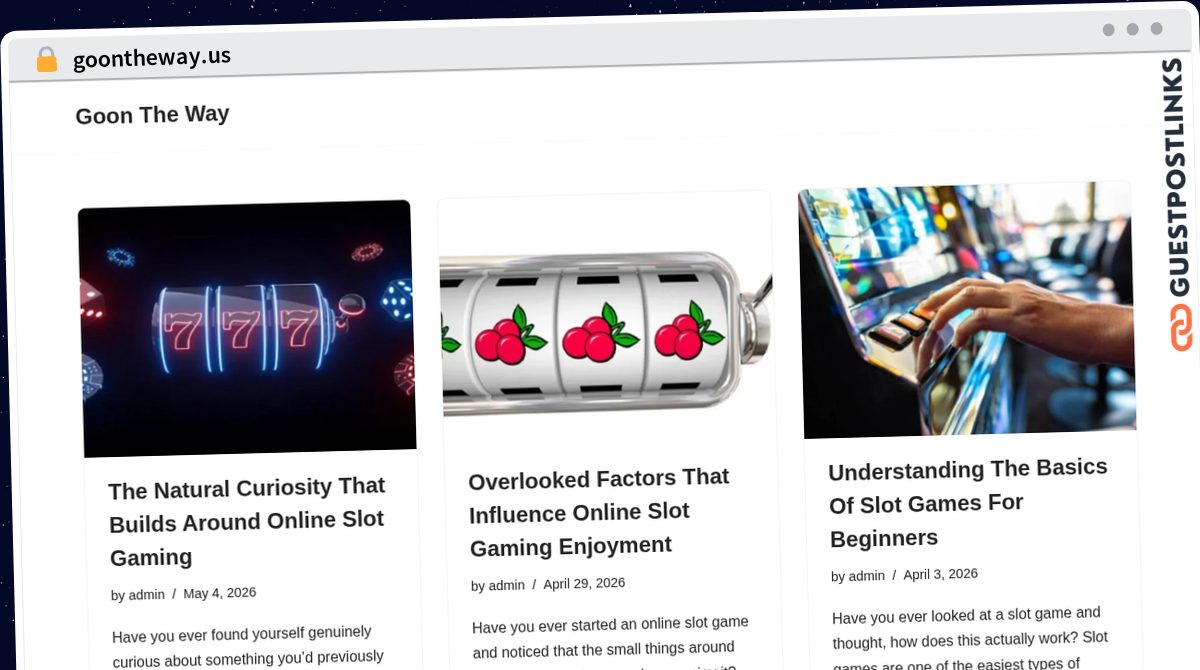 Publish Guest Post on goontheway.us