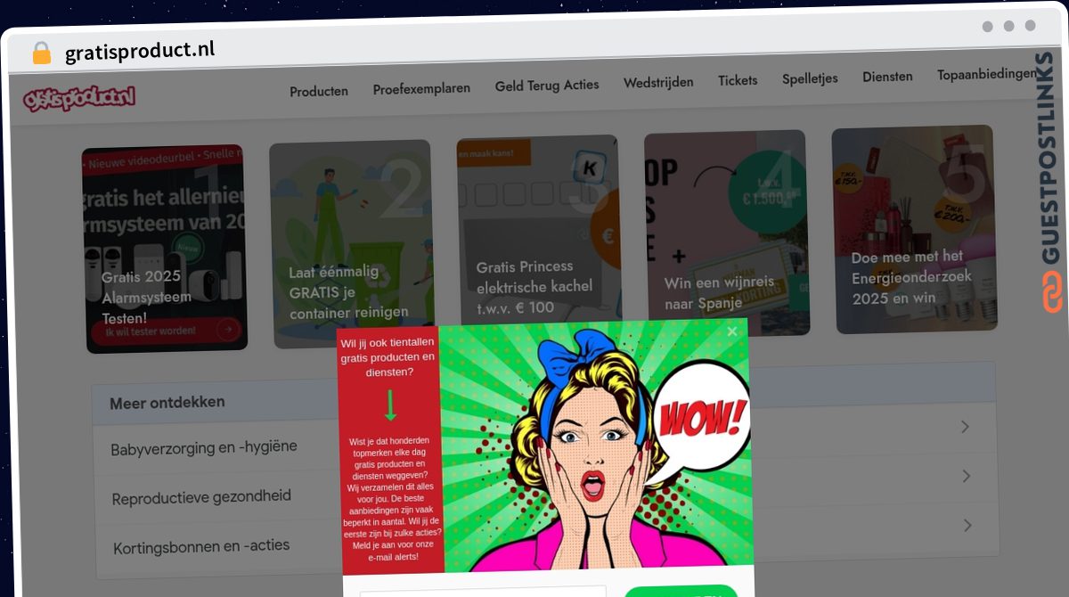 Publish Guest Post on gratisproduct.nl