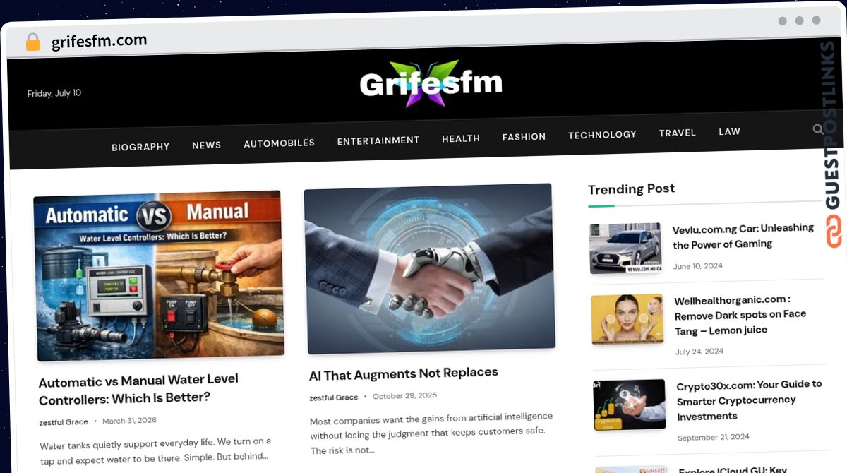 Publish Guest Post on grifesfm.com