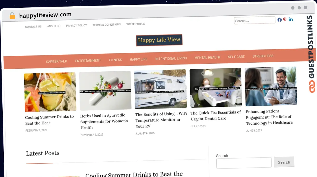 Publish Guest Post on happylifeview.com
