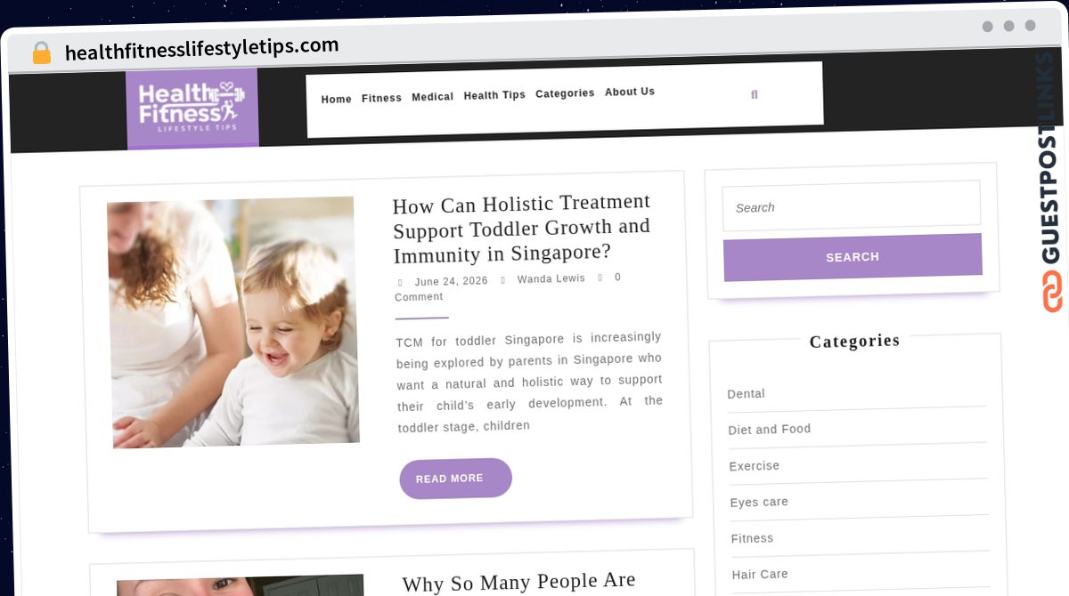Publish Guest Post on healthfitnesslifestyletips.com