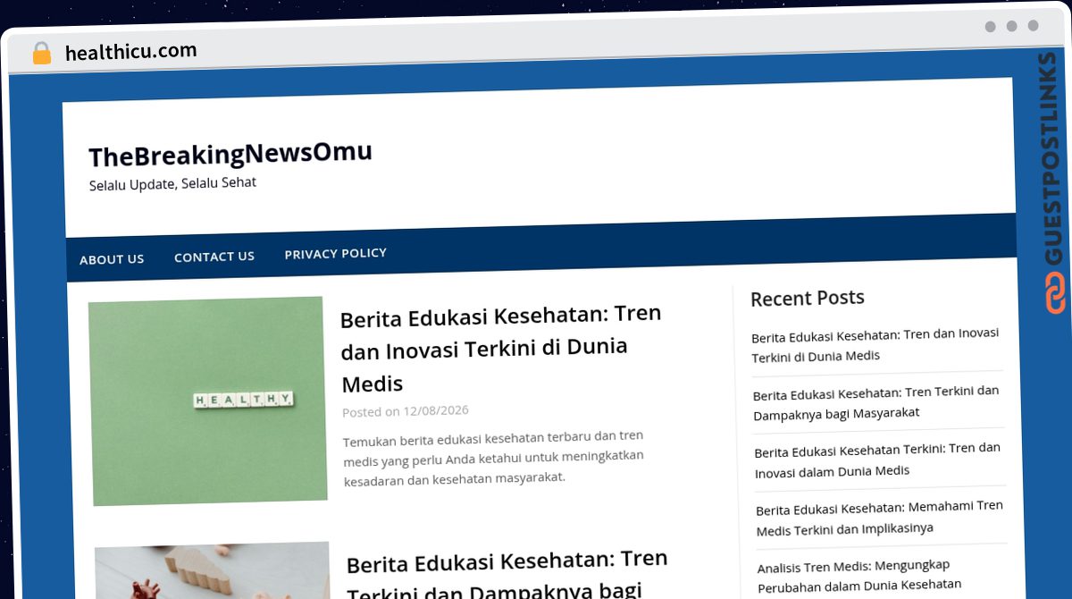 Publish Guest Post on healthicu.com