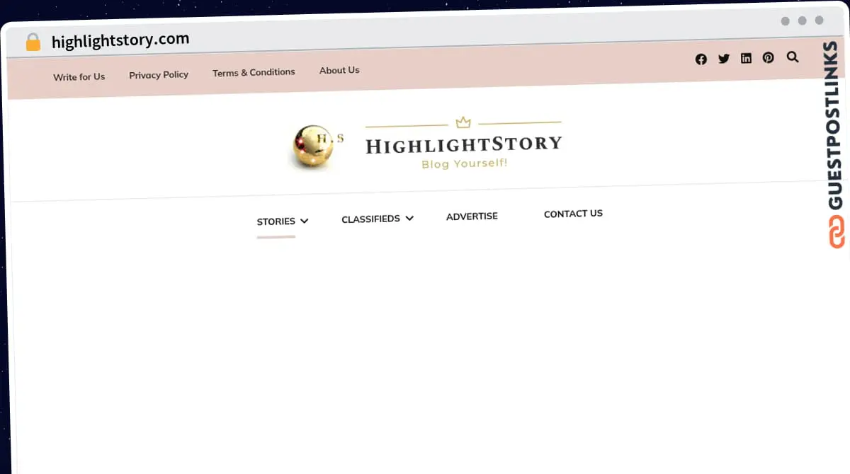Publish Guest Post on highlightstory.com