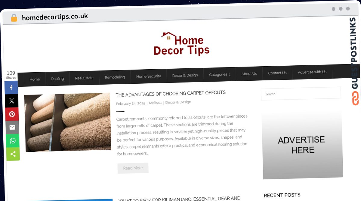 Publish Guest Post on homedecortips.co.uk