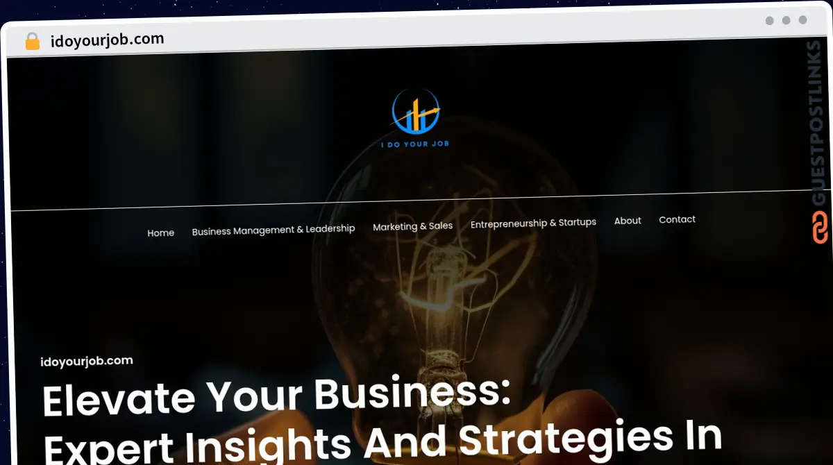 Publish Guest Post on idoyourjob.com