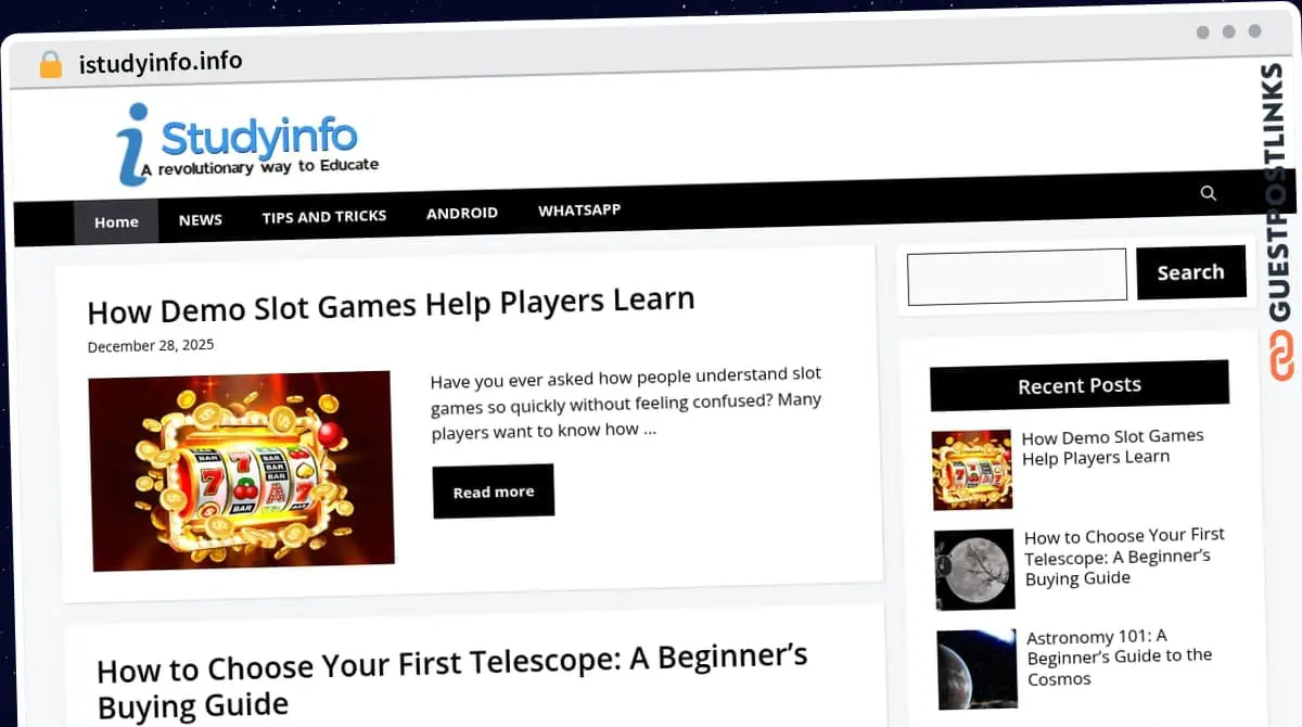 Publish Guest Post on istudyinfo.info