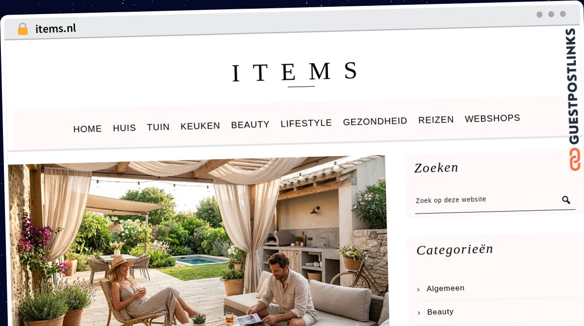 Publish Guest Post on items.nl