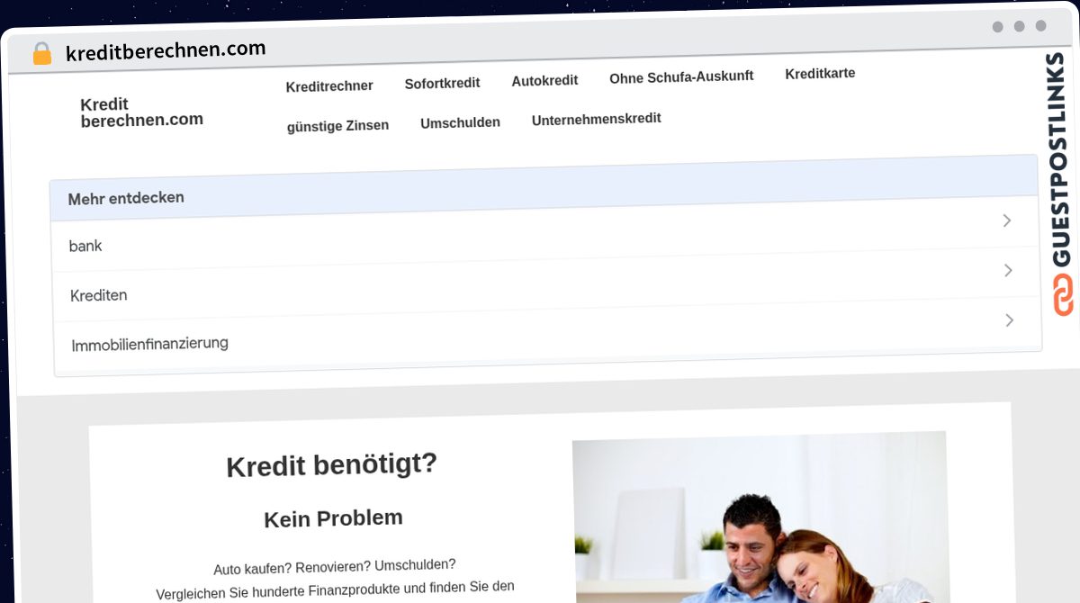 Publish Guest Post on kreditberechnen.com