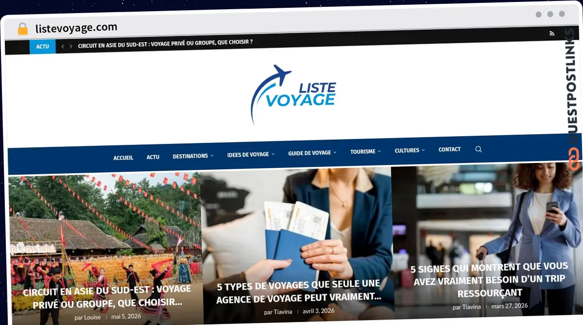 Publish Guest Post on listevoyage.com
