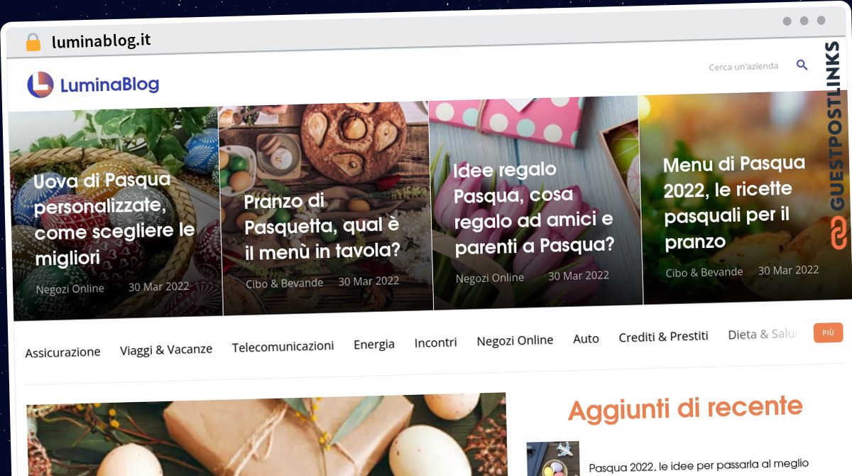 Publish Guest Post on luminablog.it