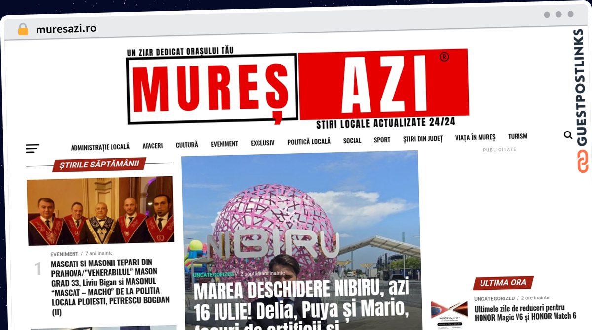 Publish Guest Post on muresazi.ro