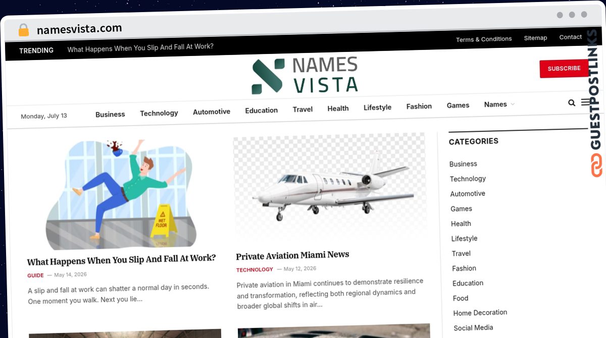 Publish Guest Post on namesvista.com