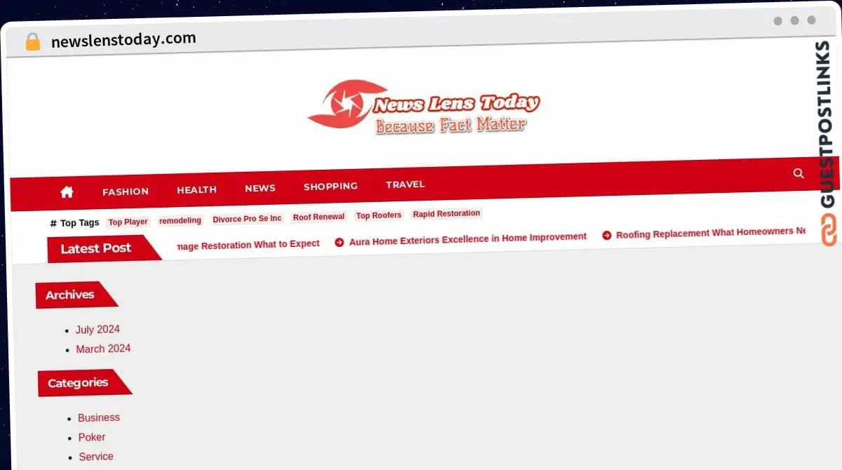 Publish Guest Post on newslenstoday.com