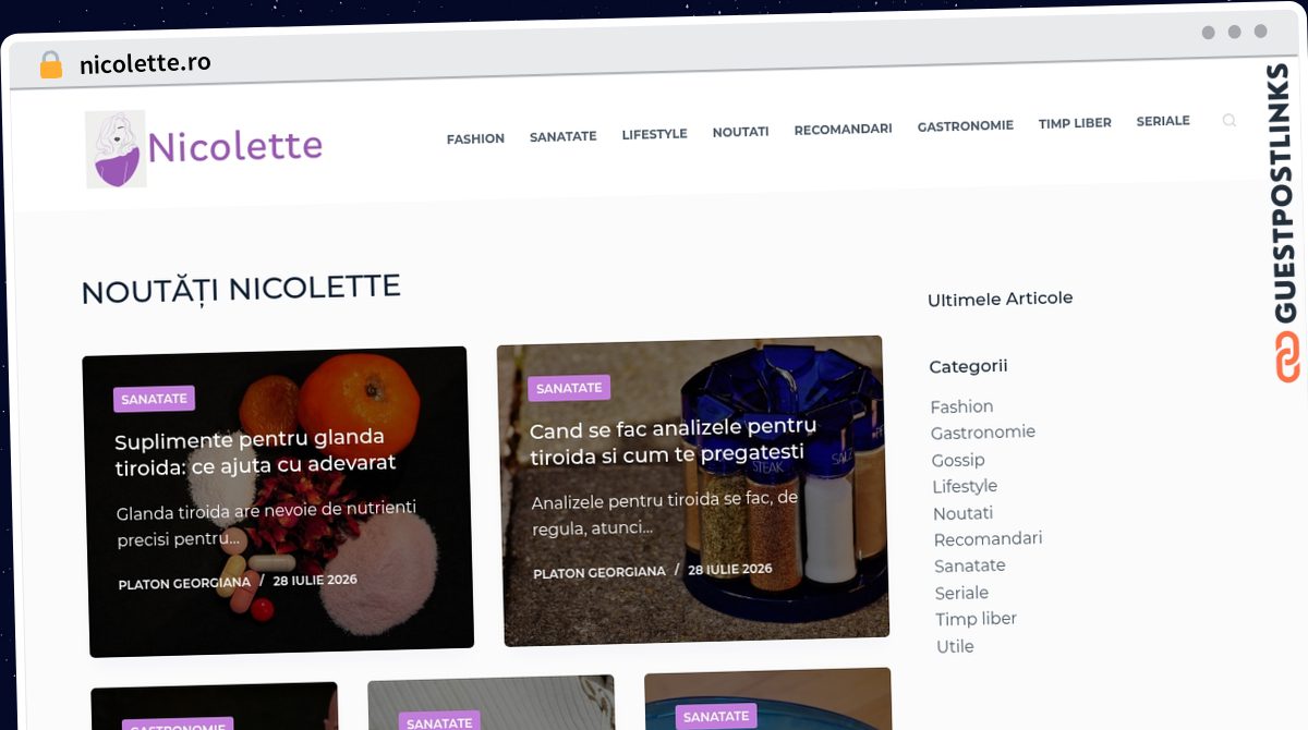 Publish Guest Post on nicolette.ro