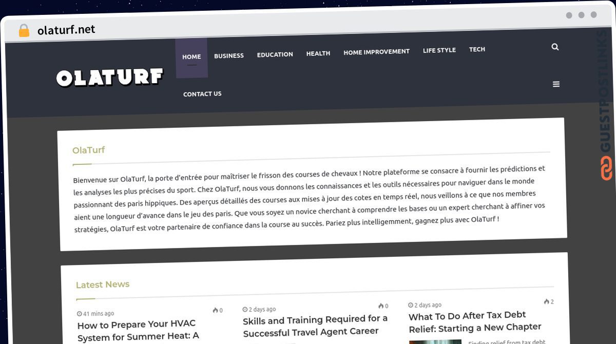 Publish Guest Post on olaturf.net