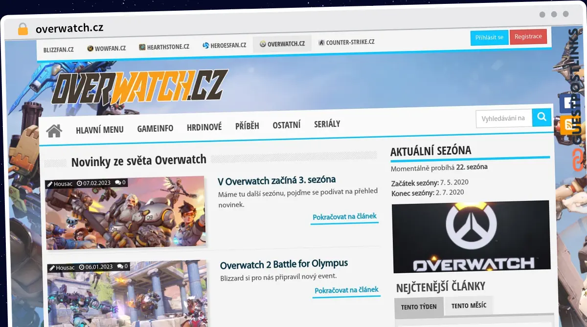 Publish Guest Post on overwatch.cz