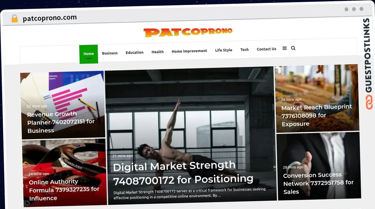 Publish Guest Post on patcoprono.com