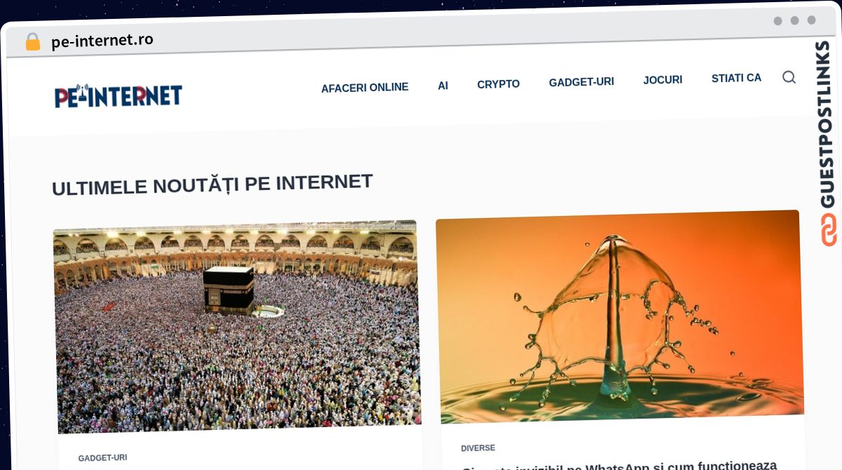 Publish Guest Post on pe-internet.ro