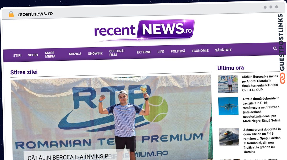 Publish Guest Post on recentnews.ro