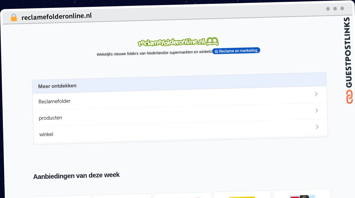 Publish Guest Post on reclamefolderonline.nl