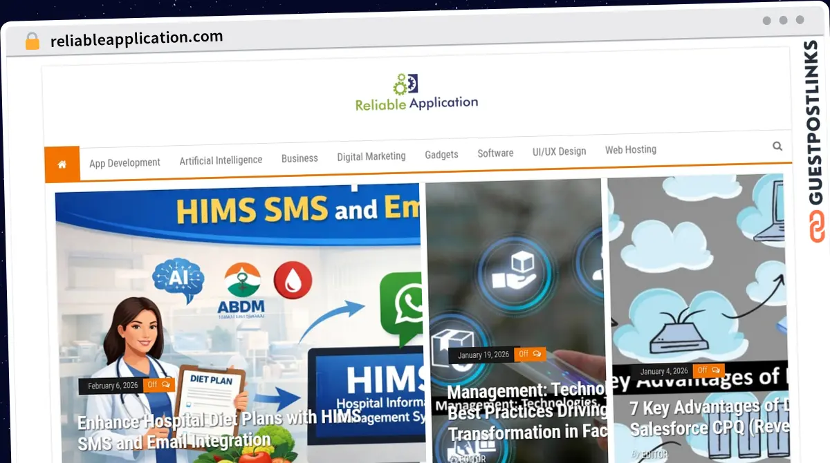 Publish Guest Post on reliableapplication.com