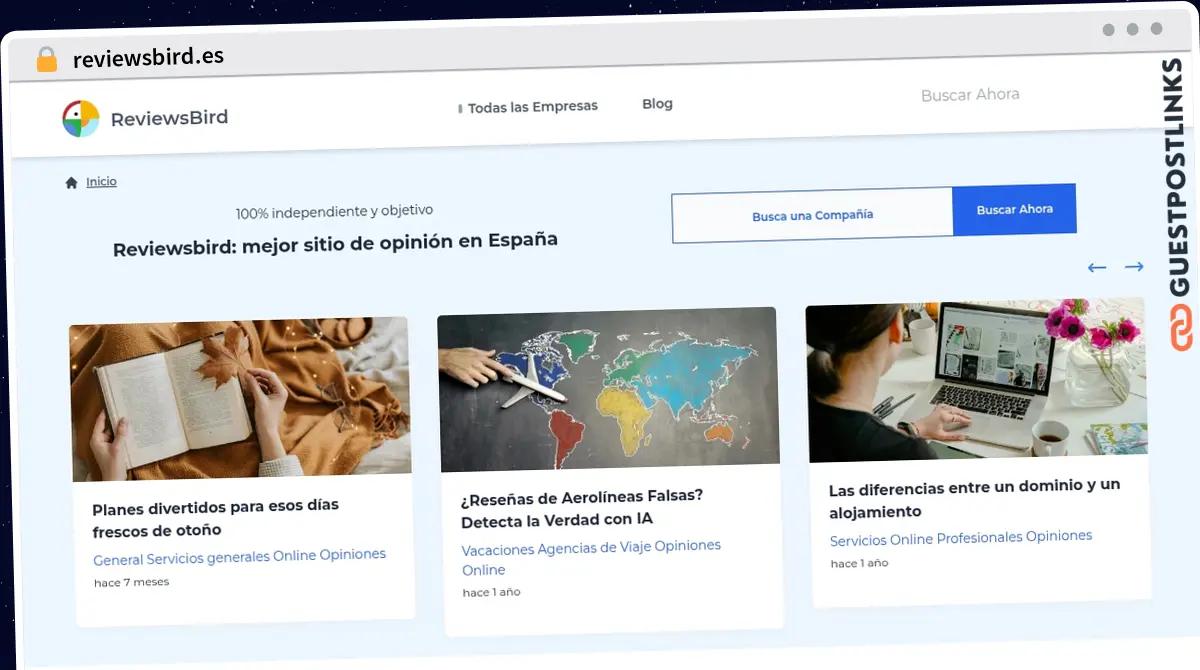 Publish Guest Post on reviewsbird.es