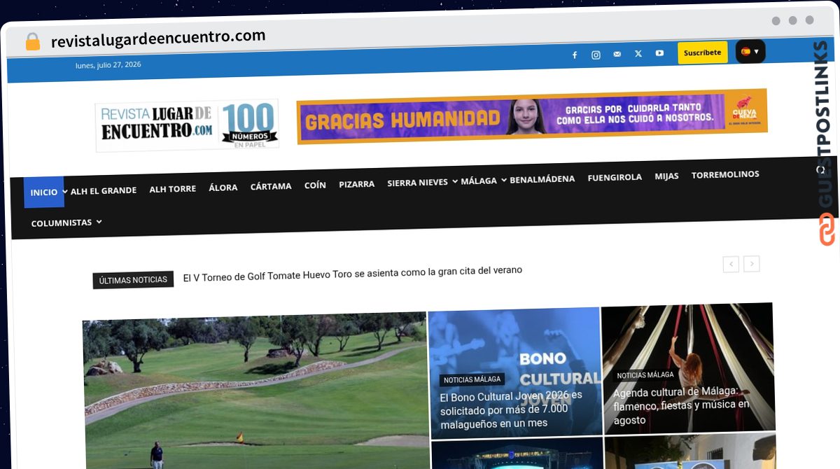 Publish Guest Post on revistalugardeencuentro.com