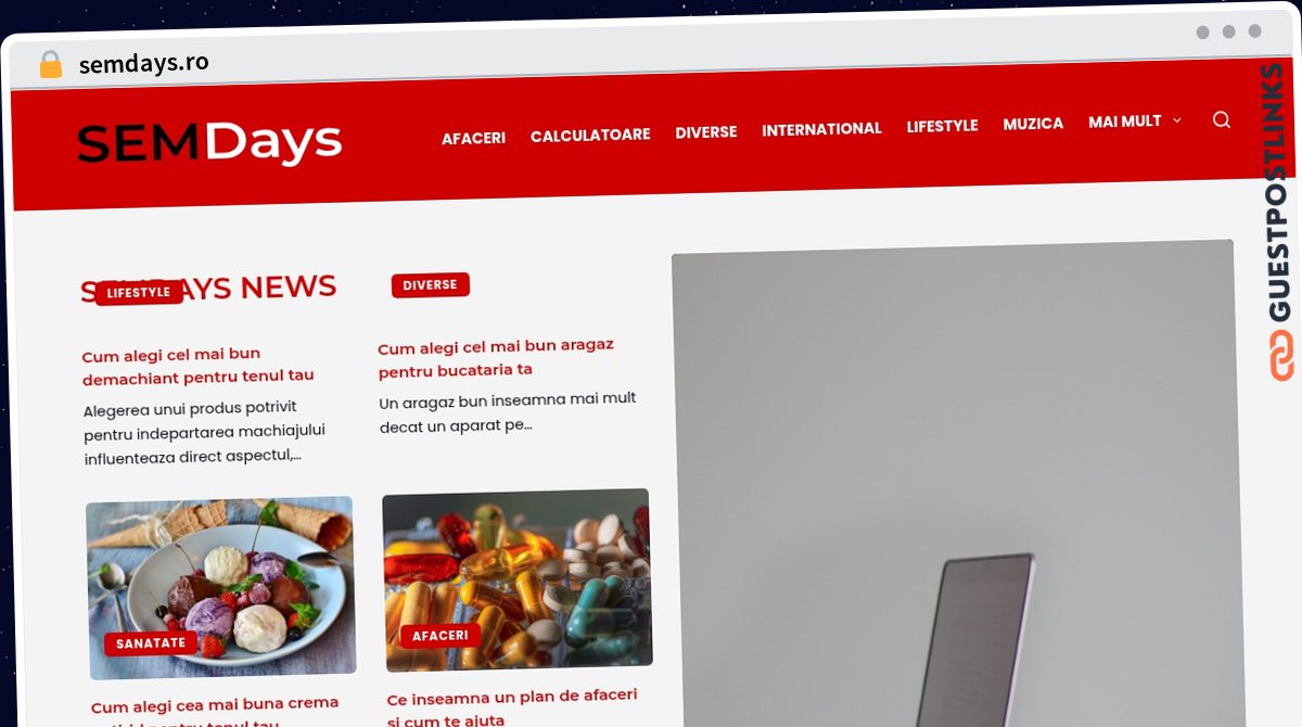 Publish Guest Post on semdays.ro