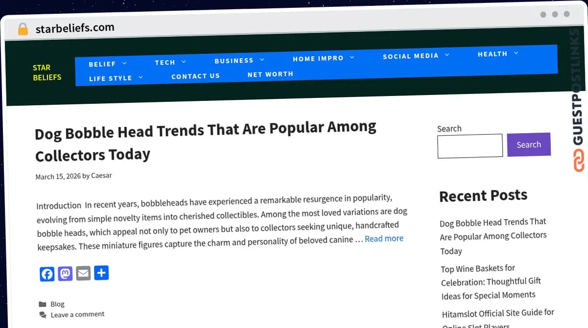 Publish Guest Post on starbeliefs.com