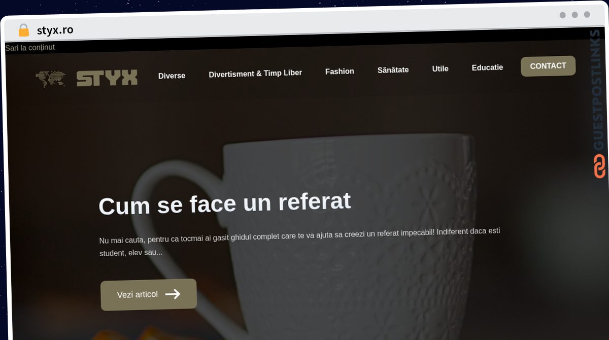 Publish Guest Post on styx.ro