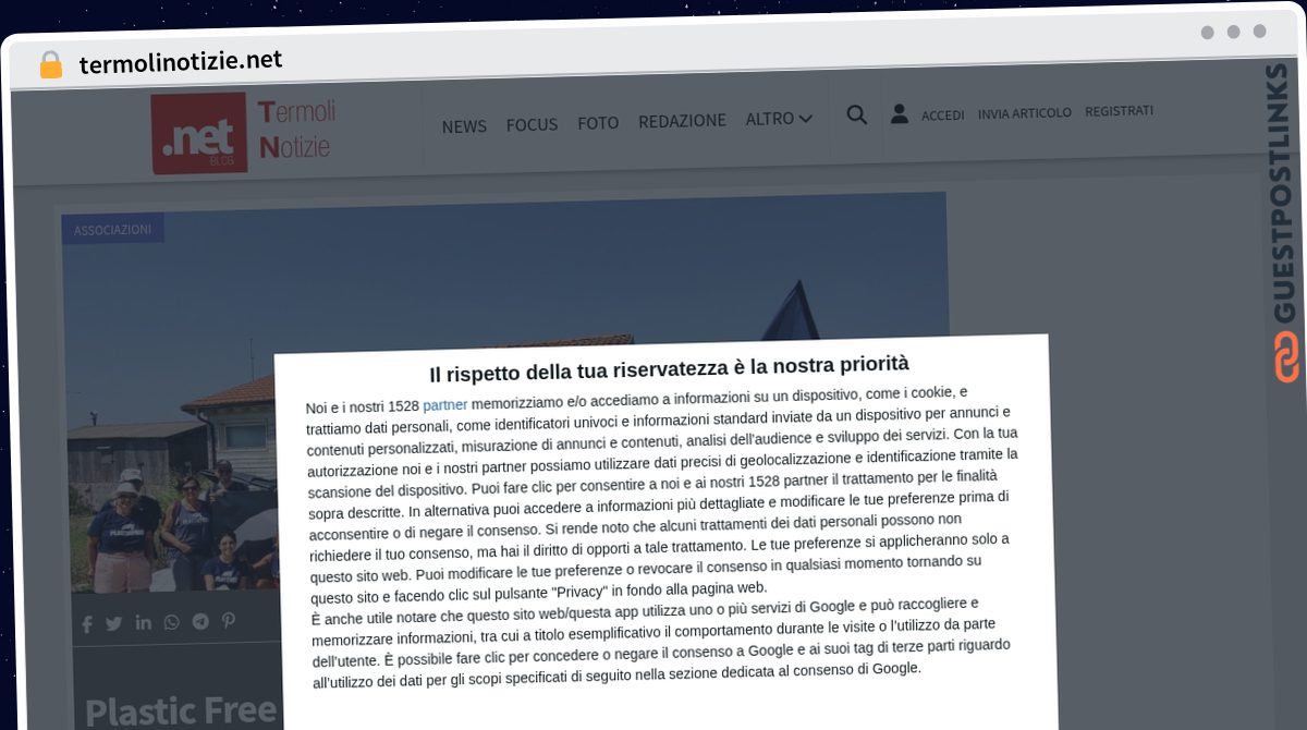 Publish Guest Post on termolinotizie.net