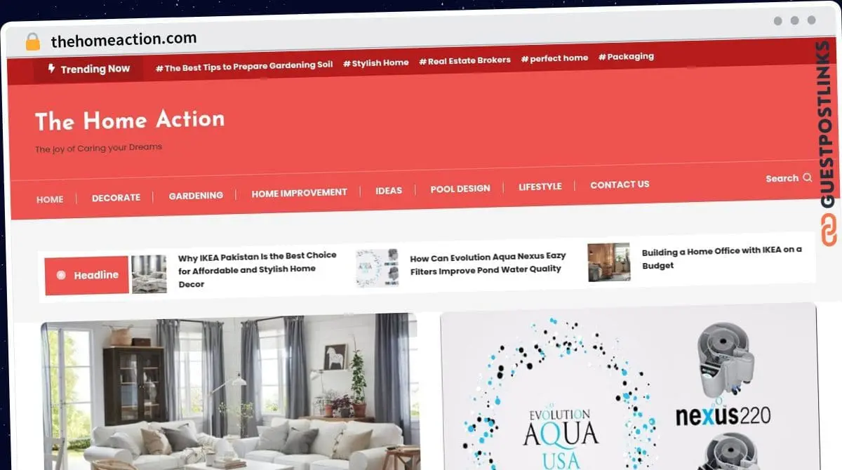 Publish Guest Post on thehomeaction.com