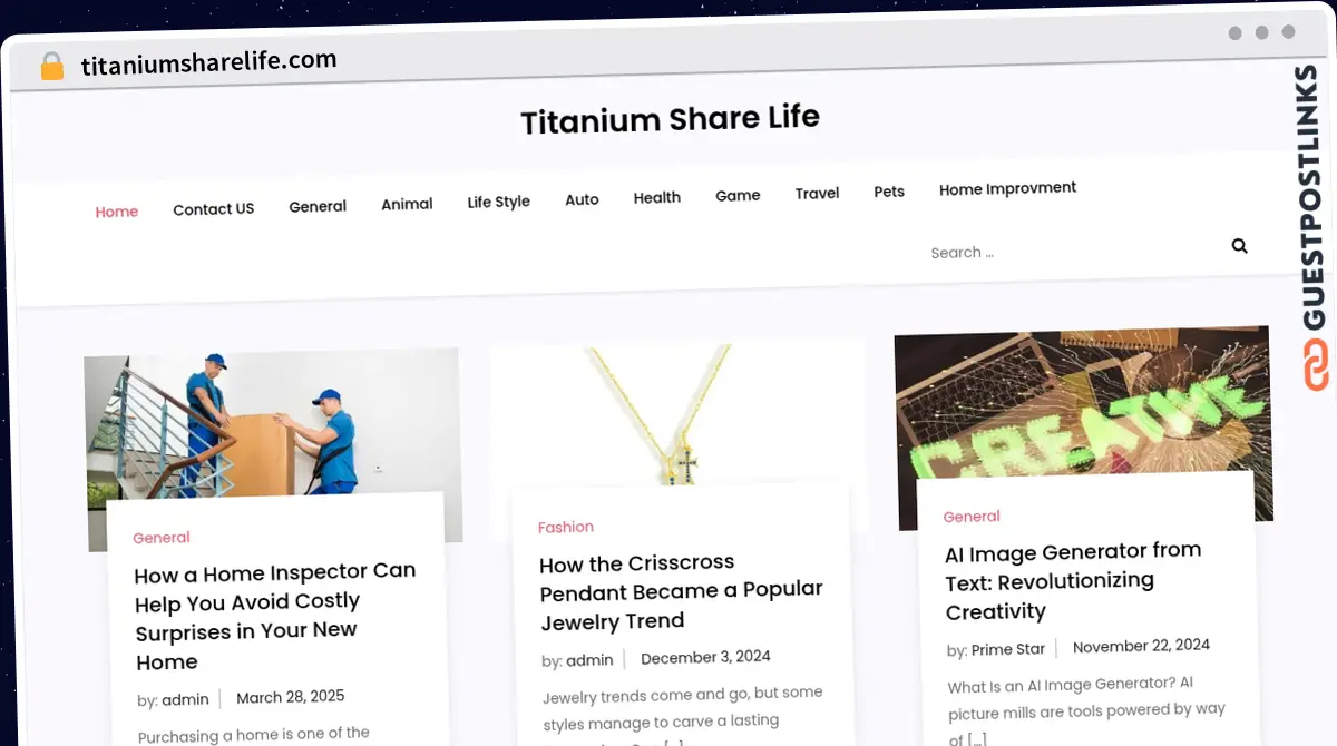 Publish Guest Post on titaniumsharelife.com