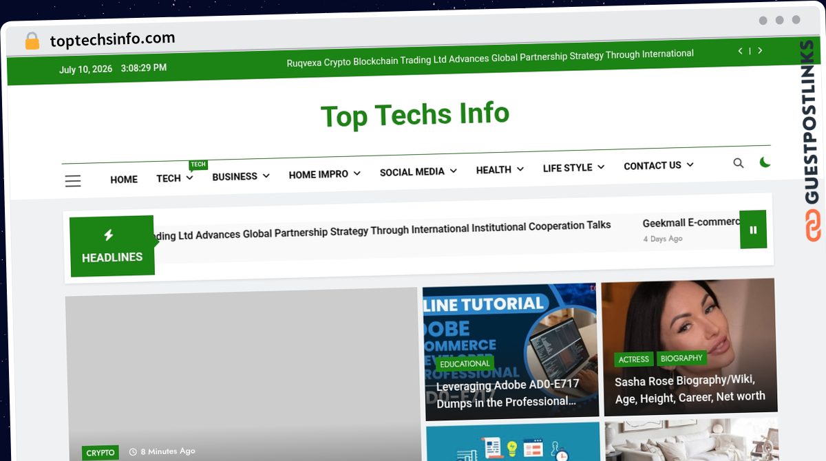 Publish Guest Post on toptechsinfo.com