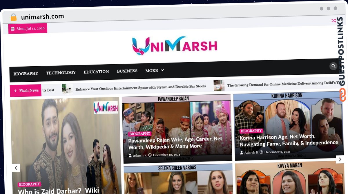 Publish Guest Post on unimarsh.com