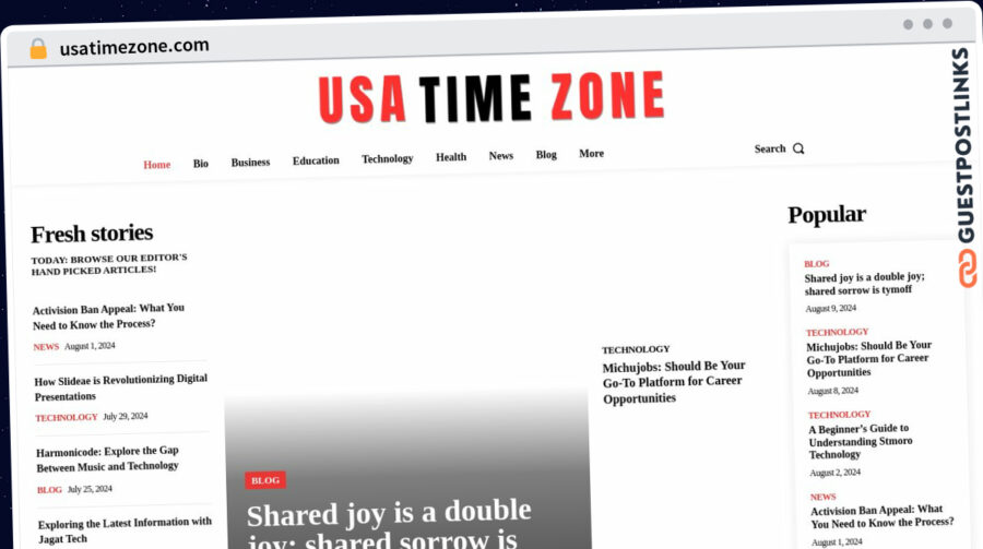 Publish Guest Post on usatimezone.com