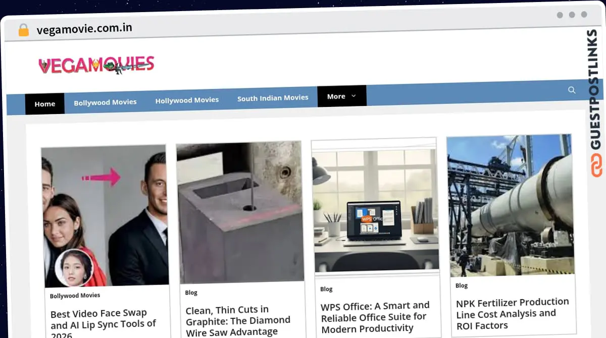 Publish Guest Post on vegamovie.com.in