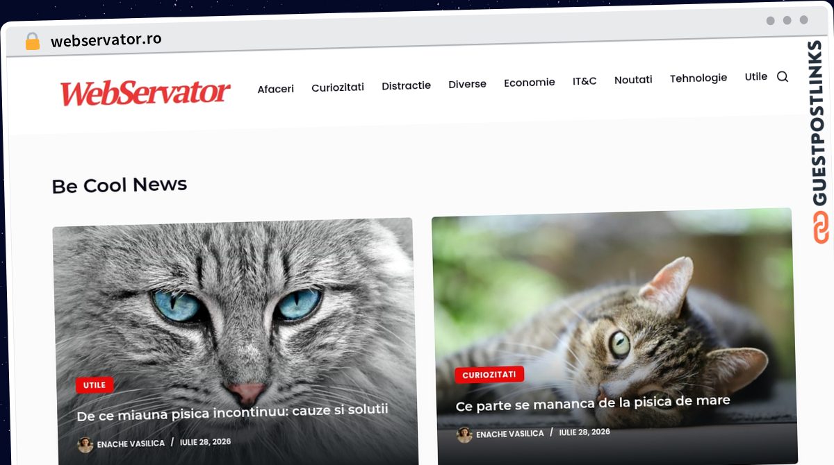Publish Guest Post on webservator.ro
