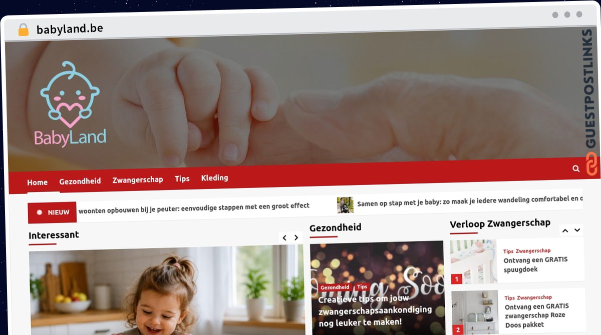 Publish Guest Post on babyland.be