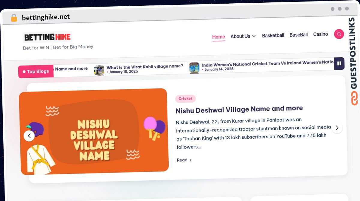 Publish Guest Post on bettinghike.net