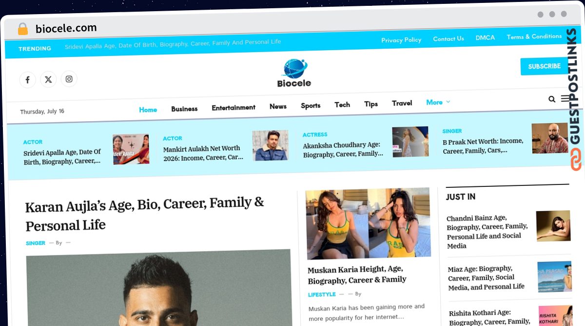 Publish Guest Post on biocele.com