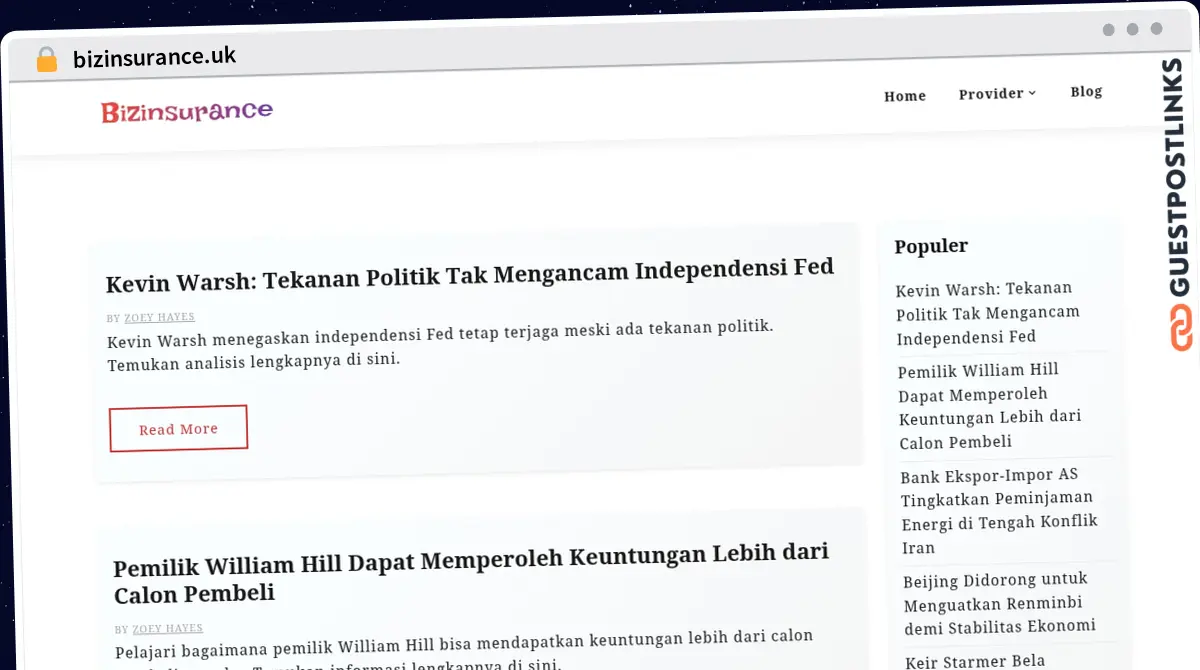 Publish Guest Post on bizinsurance.uk